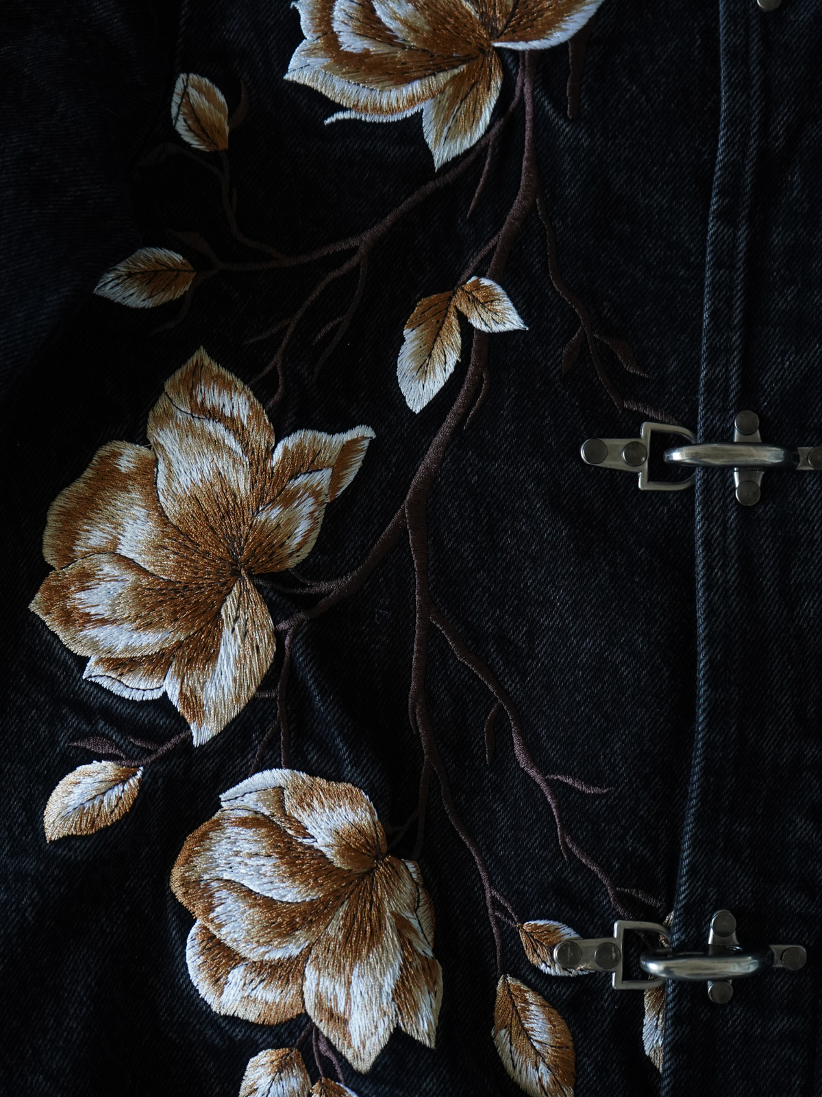 Midnight Bloom Denim Jacket