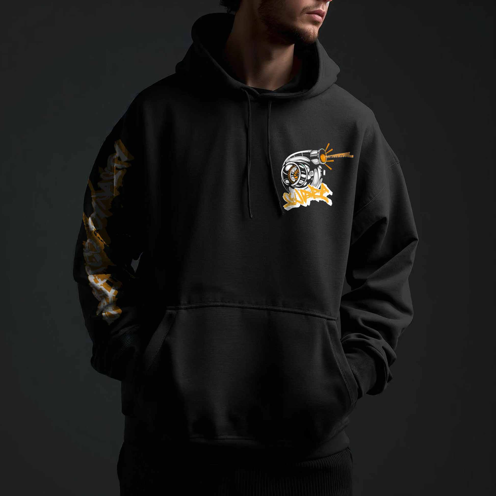 Supra Oversized Hoodie - Matte Black edition