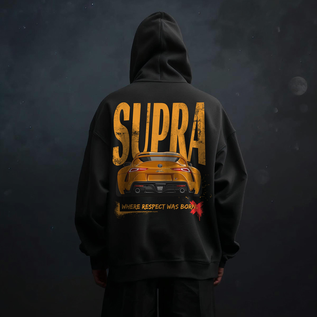 Supra Oversized Hoodie - Matte Black edition