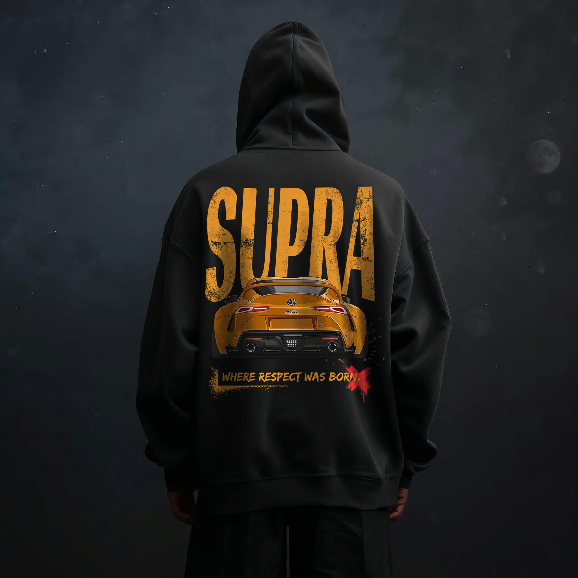 Supra Oversized Hoodie - Matte Black edition