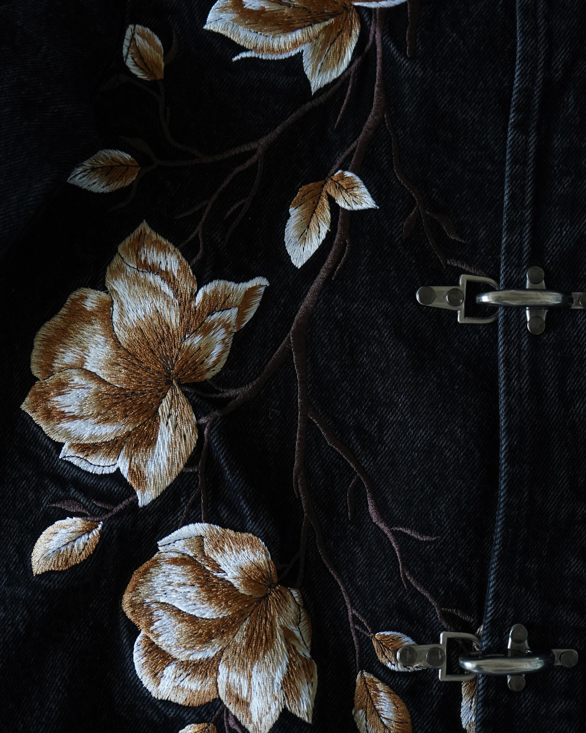 Midnight Bloom Denim Jacket