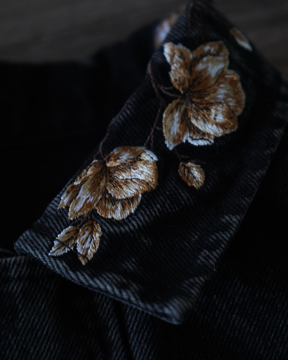 Midnight Bloom Denim Jacket