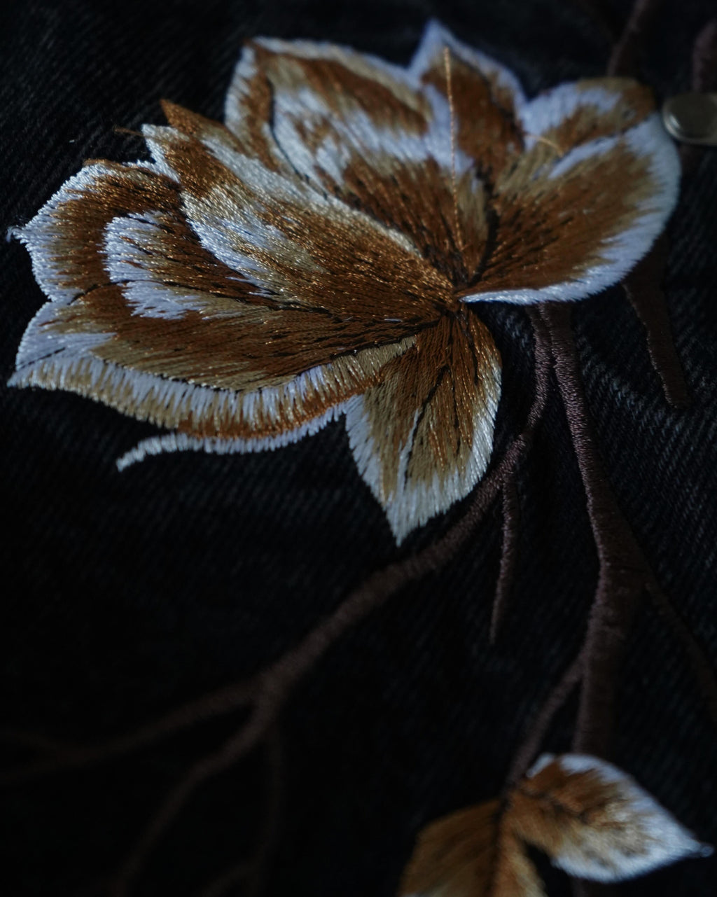 Midnight Bloom Denim Jacket