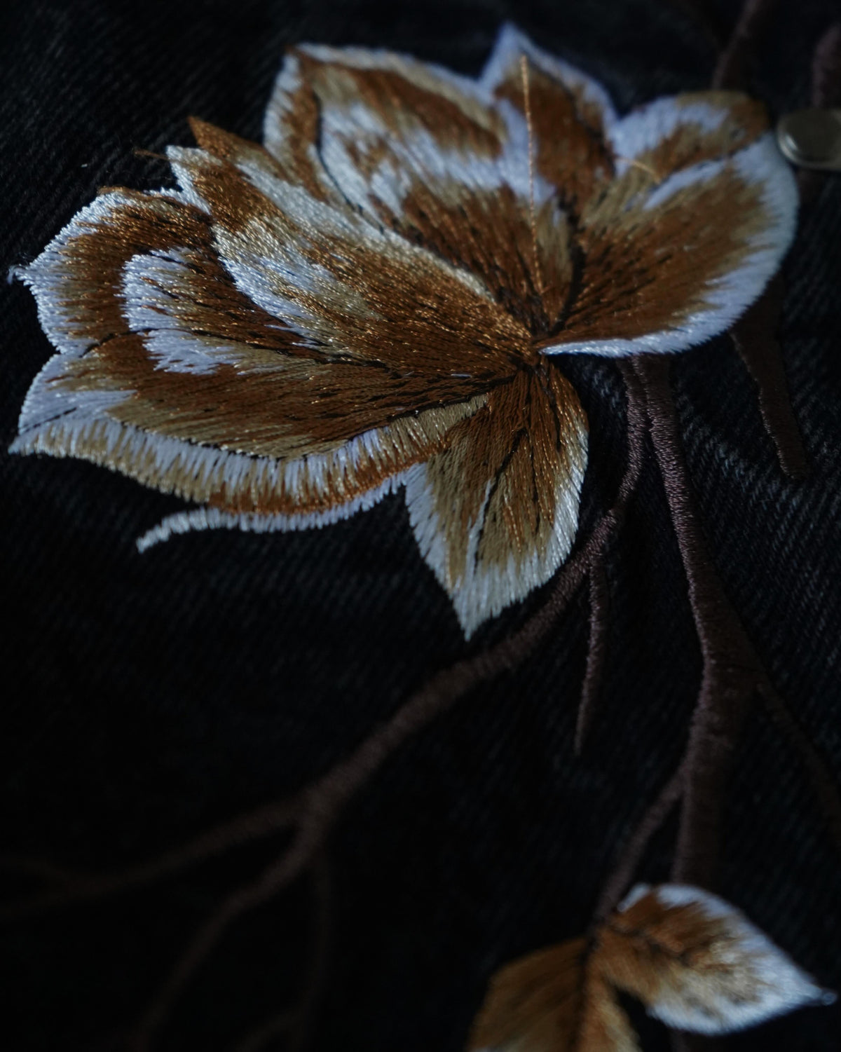 Midnight Bloom Denim Jacket