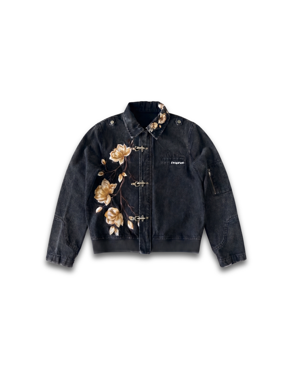 Midnight Bloom Denim Jacket