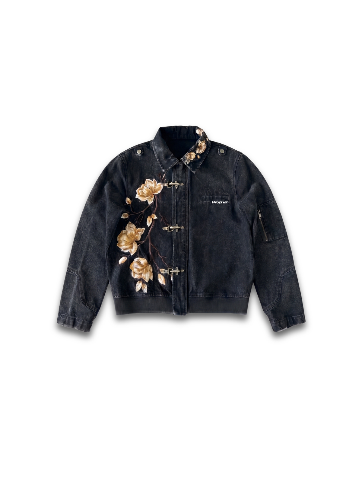 Midnight Bloom Denim Jacket